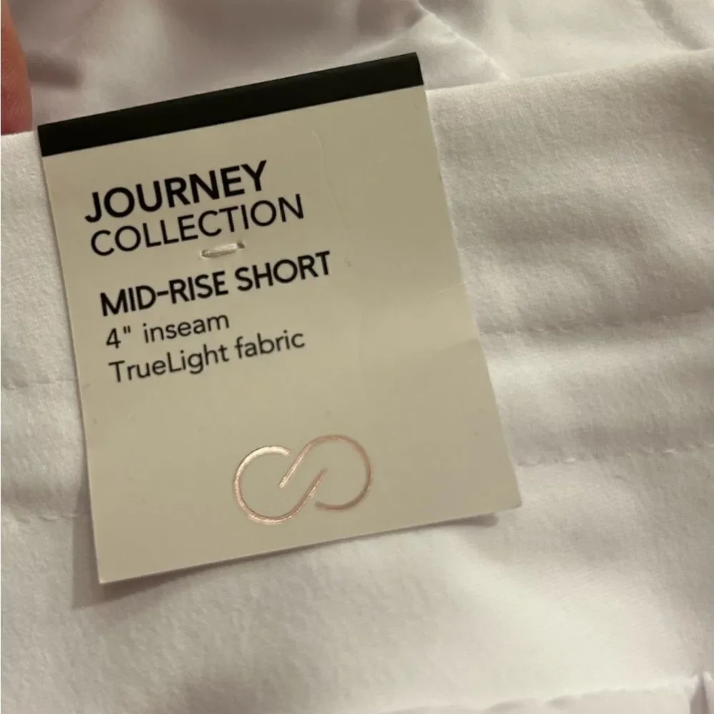 Calia Pure White Journey Collection MidRise Athletic Cargo short trulite fabric